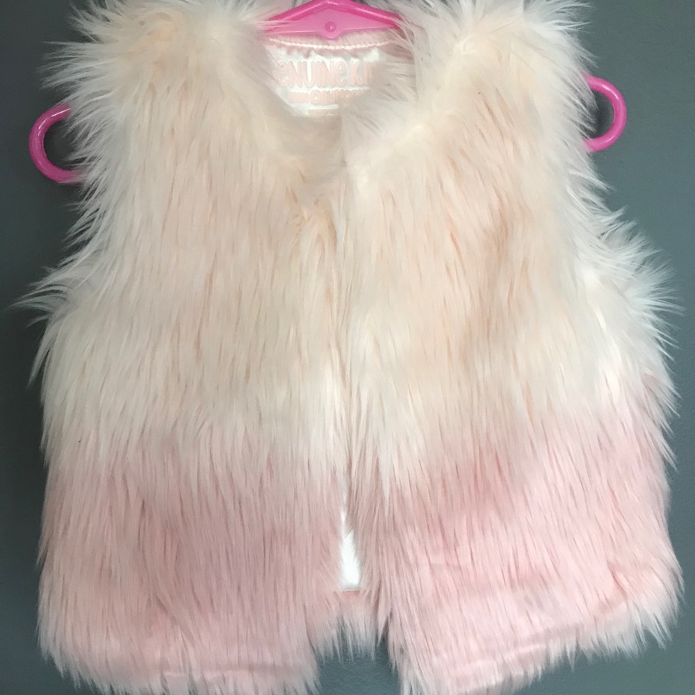 Oshkosh Pink Ombré Faux Fur Vest 18 month old
